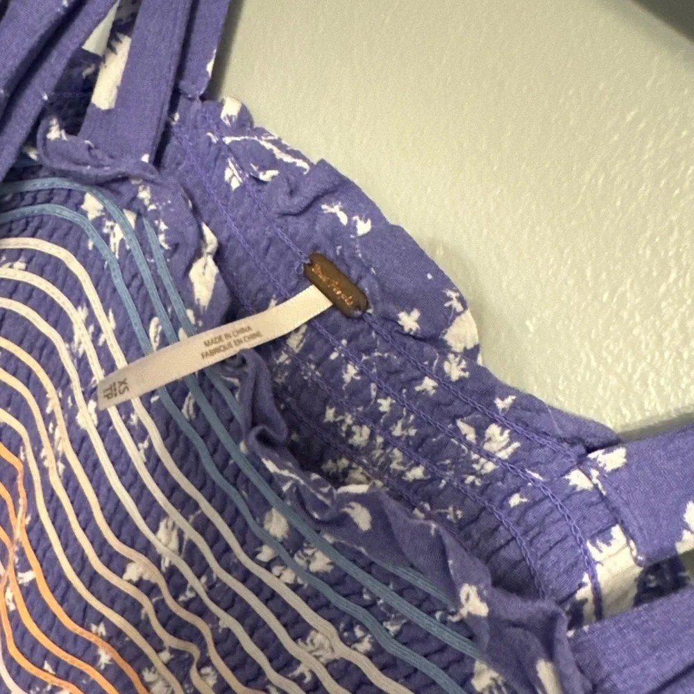 Free People Purple lavender pastel Floral Maxi w
Wide Leg playsuit XS EUC - Picture 4 of 4